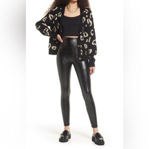 BP. Faux Leather Leggings in Black XXS